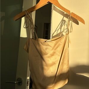 Reformation silk tie tank